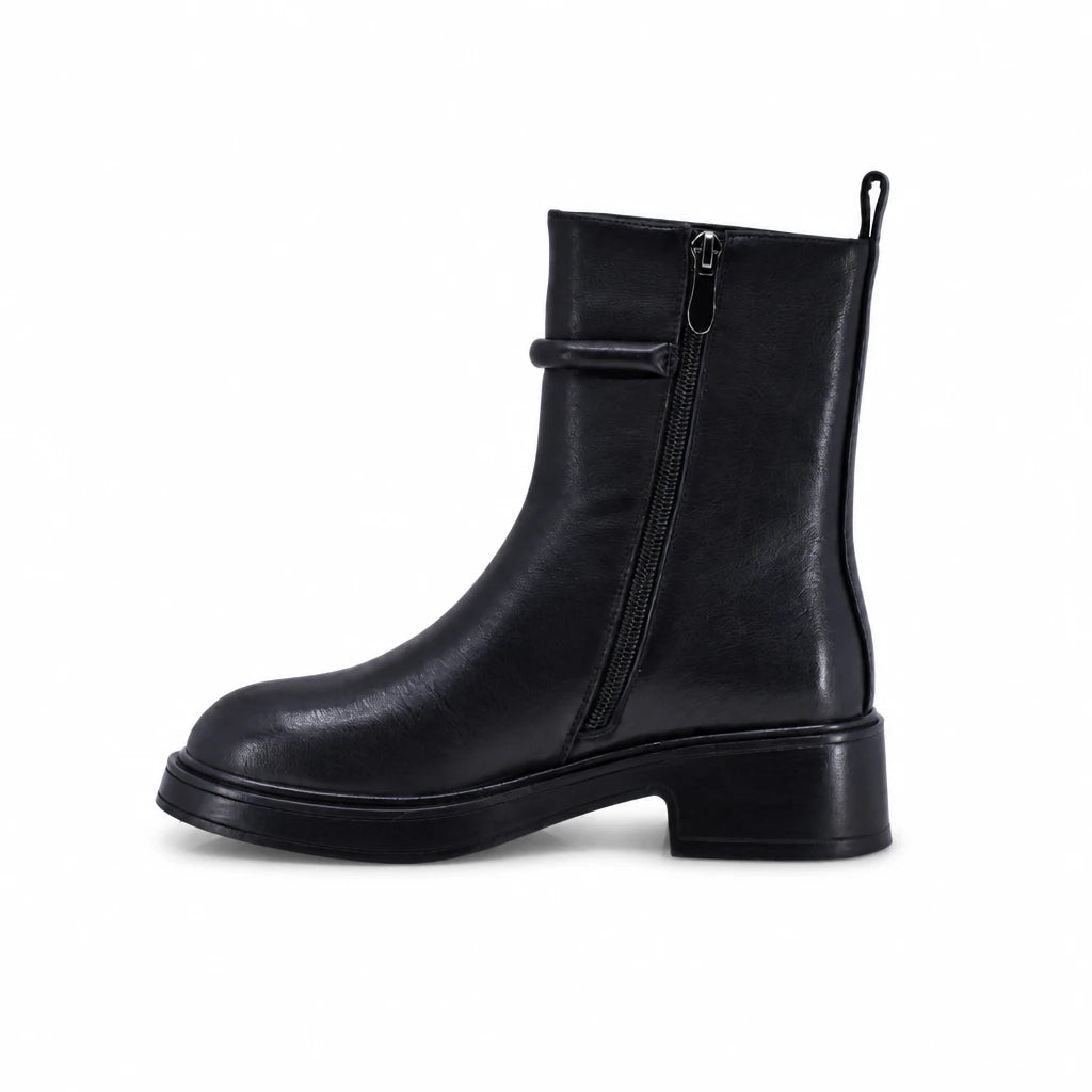 Ghete dama casual Anna Viotti piele naturala D123-Y766-7A77-M2198-A15 negre