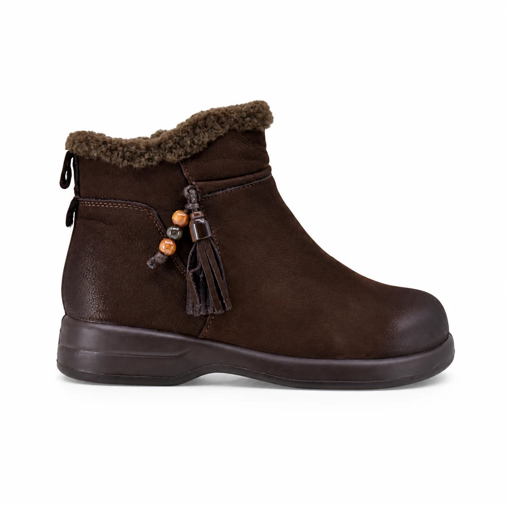 Ghete dama casual Anna Viotti piele nabuc D111-5E52767-107 maro
