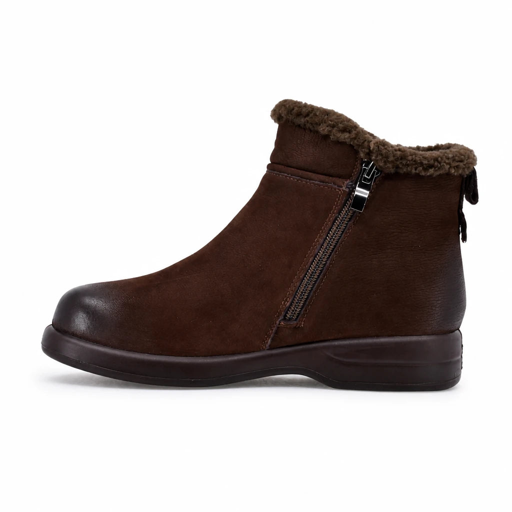Ghete dama casual Anna Viotti piele nabuc D111-5E52767-107 maro
