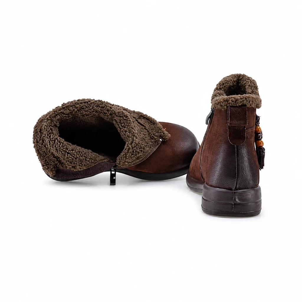 Ghete dama casual Anna Viotti piele nabuc D111-5E52767-107 maro