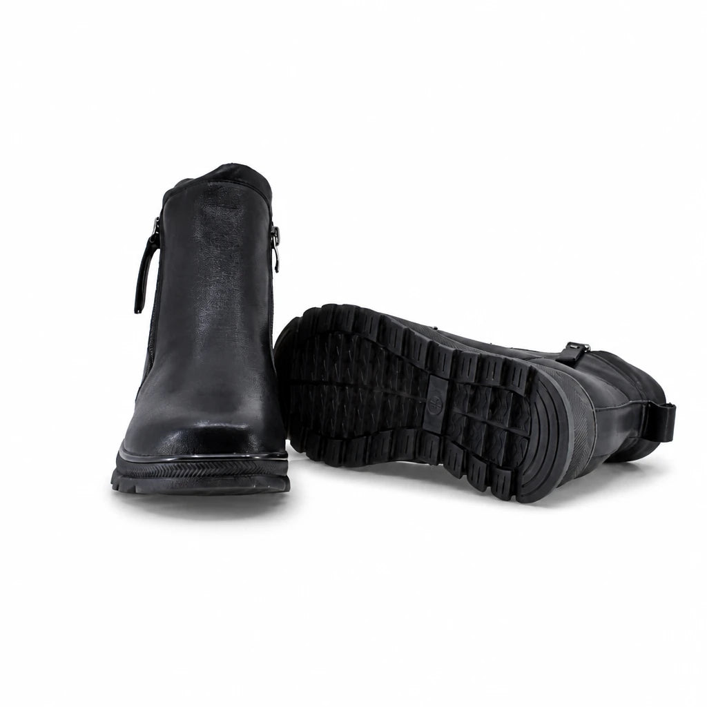 Ghete dama casual Anna Viotti piele naturala D111-G26AW-2-1 negre