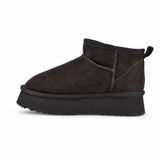 Ghete Dama Casual Anna Viotti Piele Intoarsa D113-MORES DB MINI maro
