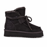 Ghete dama casual Anna Viotti piele intoarsa D121-DS4256C maro
