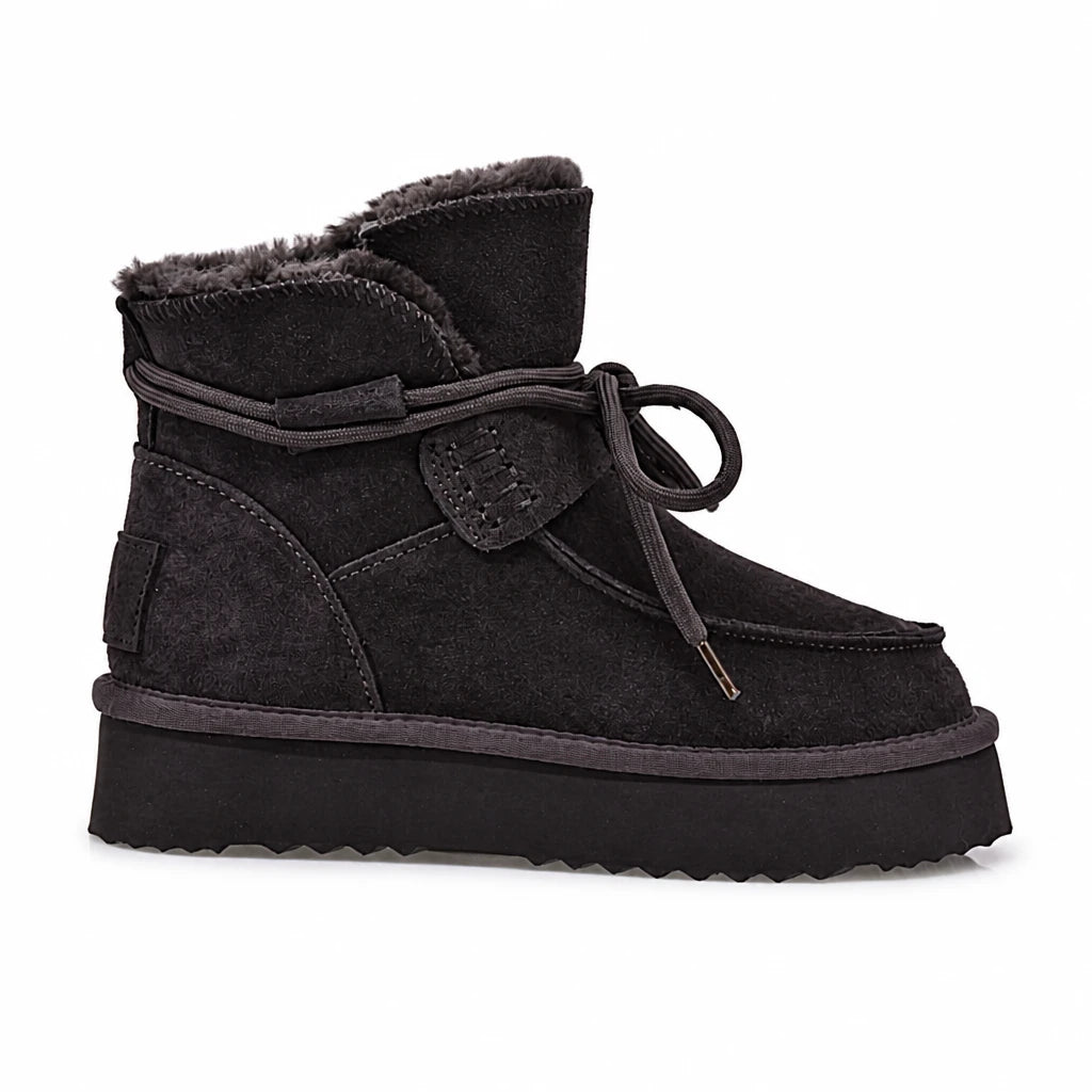 Ghete dama casual Anna Viotti piele intoarsa D121-DS4256C maro