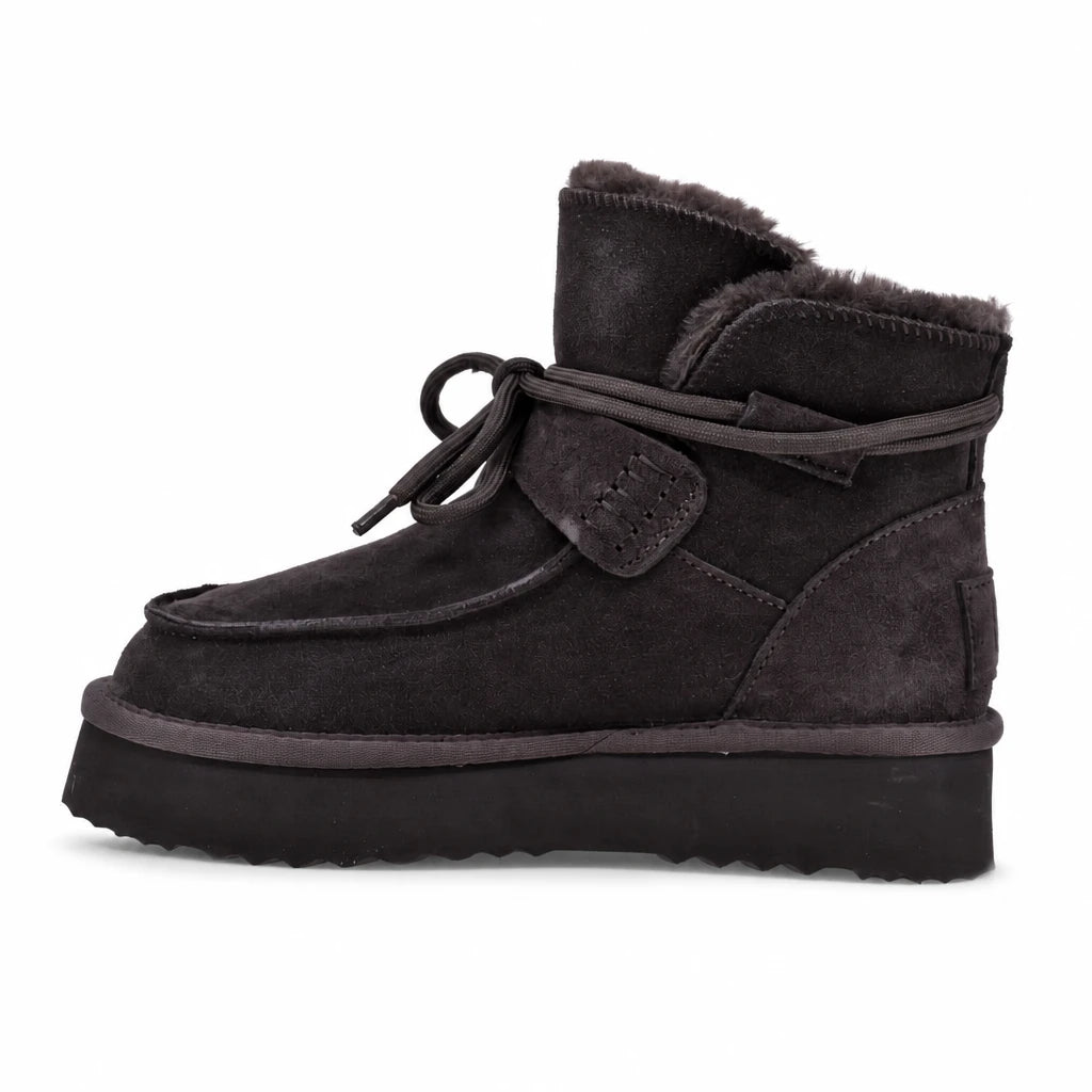 Ghete dama casual Anna Viotti piele intoarsa D121-DS4256C maro