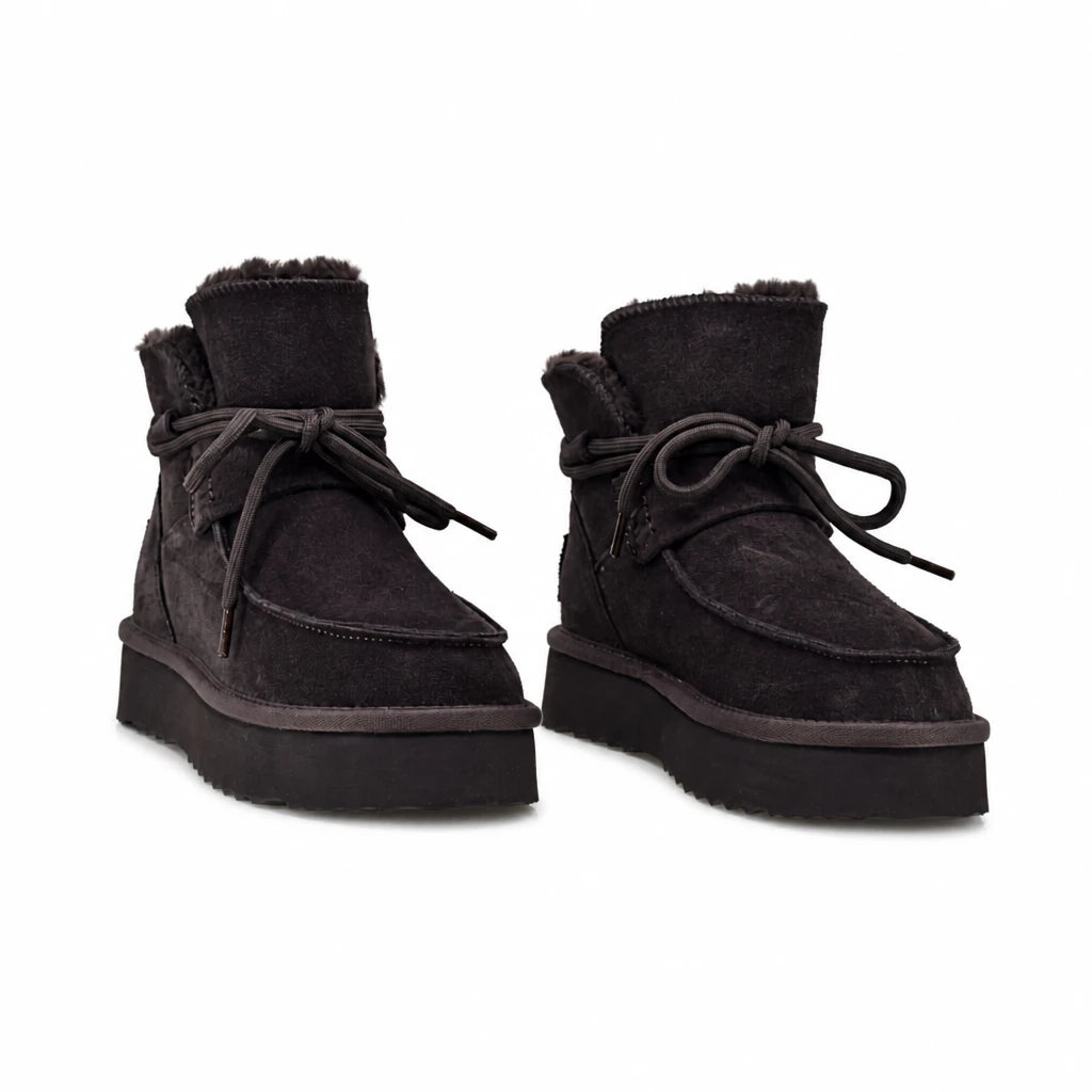 Ghete dama casual Anna Viotti piele intoarsa D121-DS4256C maro