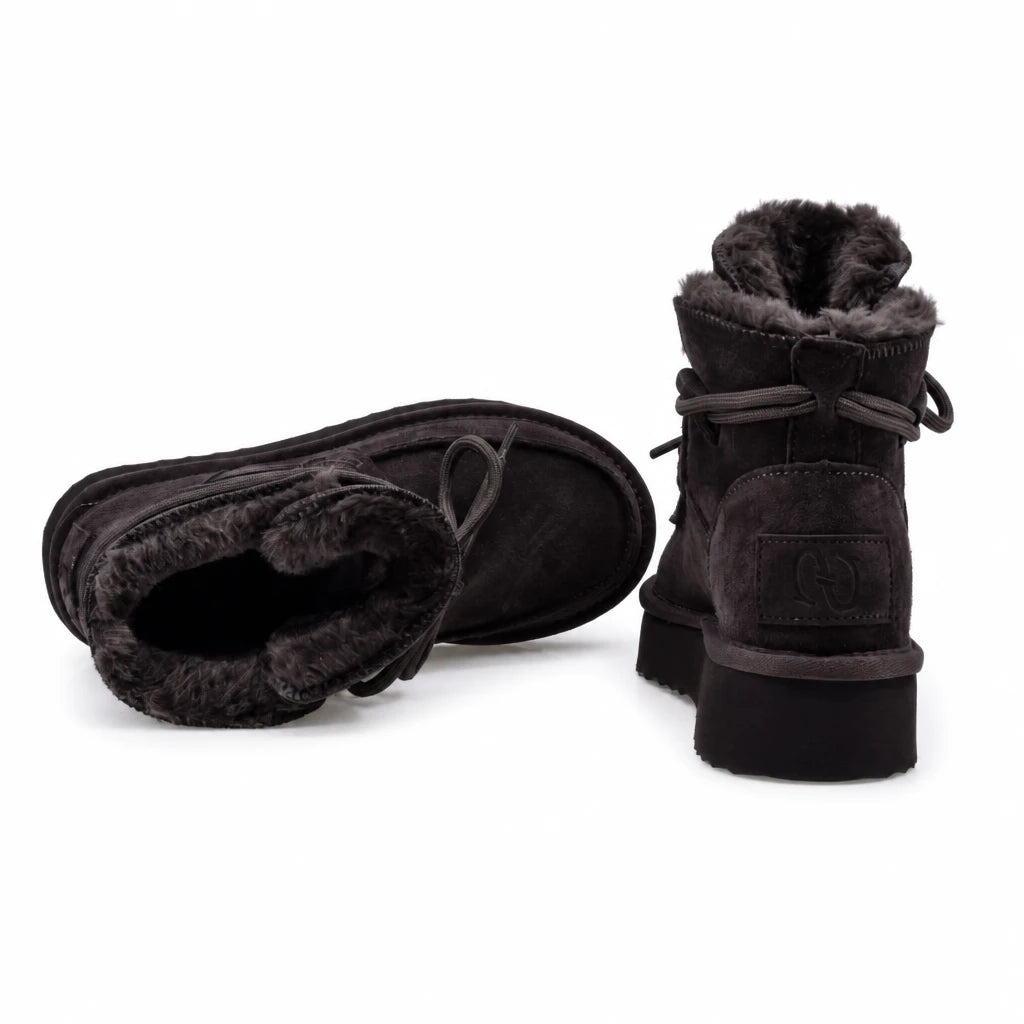 Ghete dama casual Anna Viotti piele intoarsa D121-DS4256C maro