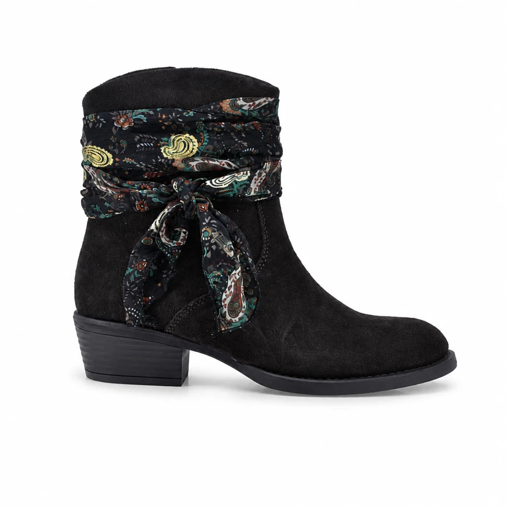 Ghete dama casual Anna Viotti piele intoarsa D115-66100-01R maro