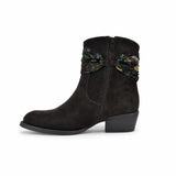 Ghete dama casual Anna Viotti piele intoarsa D115-66100-01R maro