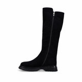 Cizme dama casual Anna Viotti piele intoarsa D123-J16-2FA2687-800-Y36 negre