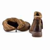 Ghete dama casual Anna Viotti piele nabuc D111-5E52767-107 kaki