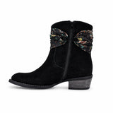 Ghete dama casual Anna Viotti piele intoarsa D115-66100-01R negre