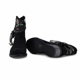 Ghete dama casual Anna Viotti piele intoarsa D115-66100-01R negre