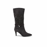 Cizme dama elegante Anna Viotti piele intoarsa D106-0B410-RH2235P-HSI maro