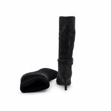 Cizme dama elegante Anna Viotti piele intoarsa D106-0B410-RH2235P-HSI maro
