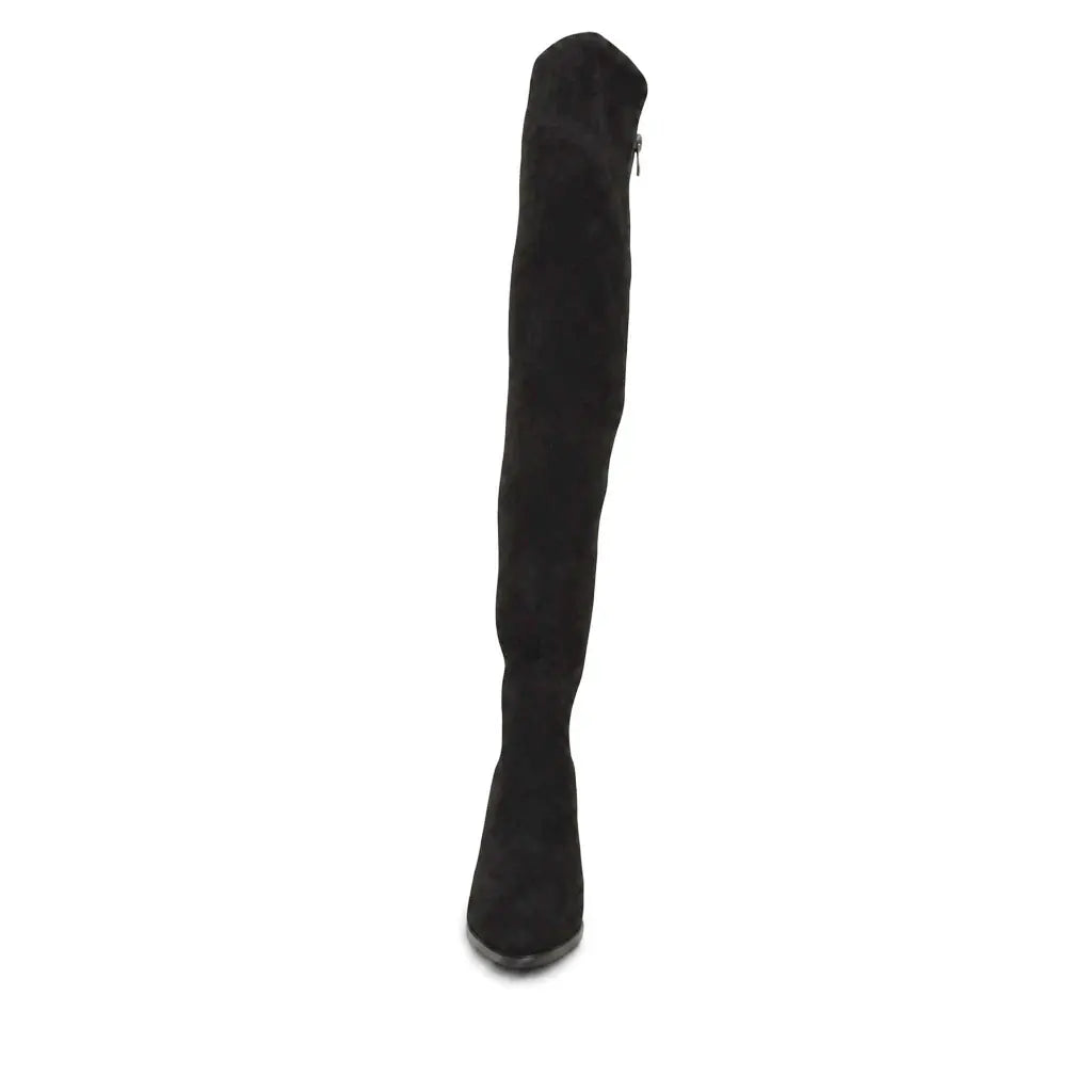 Cizme dama elegante Anna Viotti piele intoarsa D106-7H338-RH2099P-A negre
