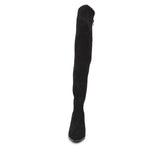 Cizme dama elegante Anna Viotti piele intoarsa D106-7H338-RH2099P-A negre