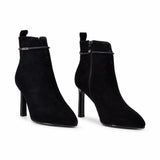 Botine dama elegante Anna Viotti piele intoarsa D106-7Y77-RH2245-HA negre