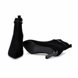 Botine dama elegante Anna Viotti piele intoarsa D106-7Y77-RH2245-HA negre
