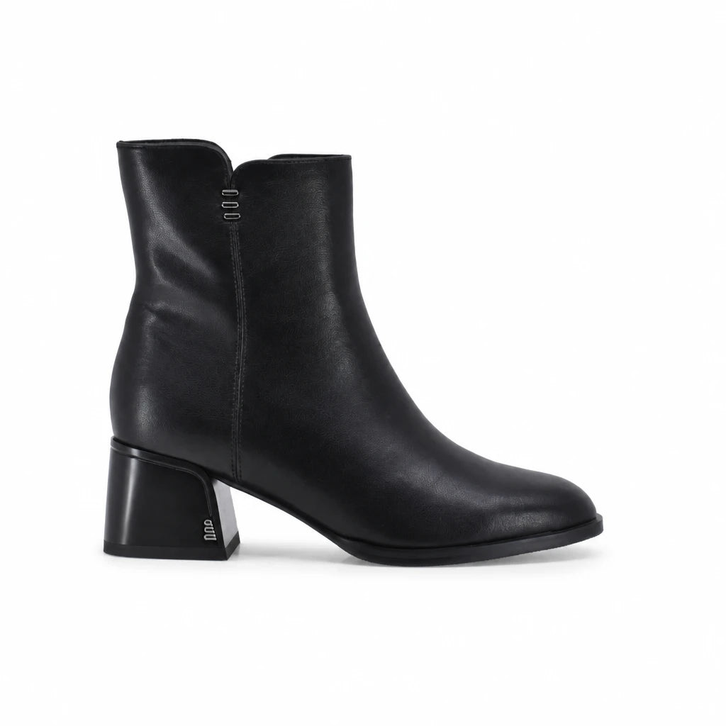 Botine dama elegante Anna Viotti piele naturala D106-8B207-RH2057V-HA negre