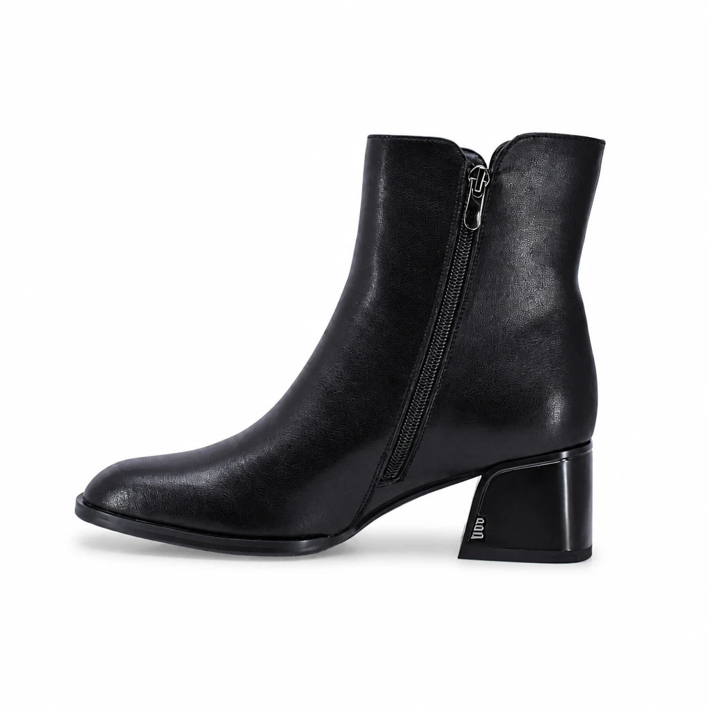 Botine dama elegante Anna Viotti piele naturala D106-8B207-RH2057V-HA negre
