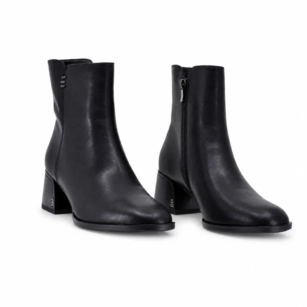 Botine dama elegante Anna Viotti piele naturala D106-8B207-RH2057V-HA negre
