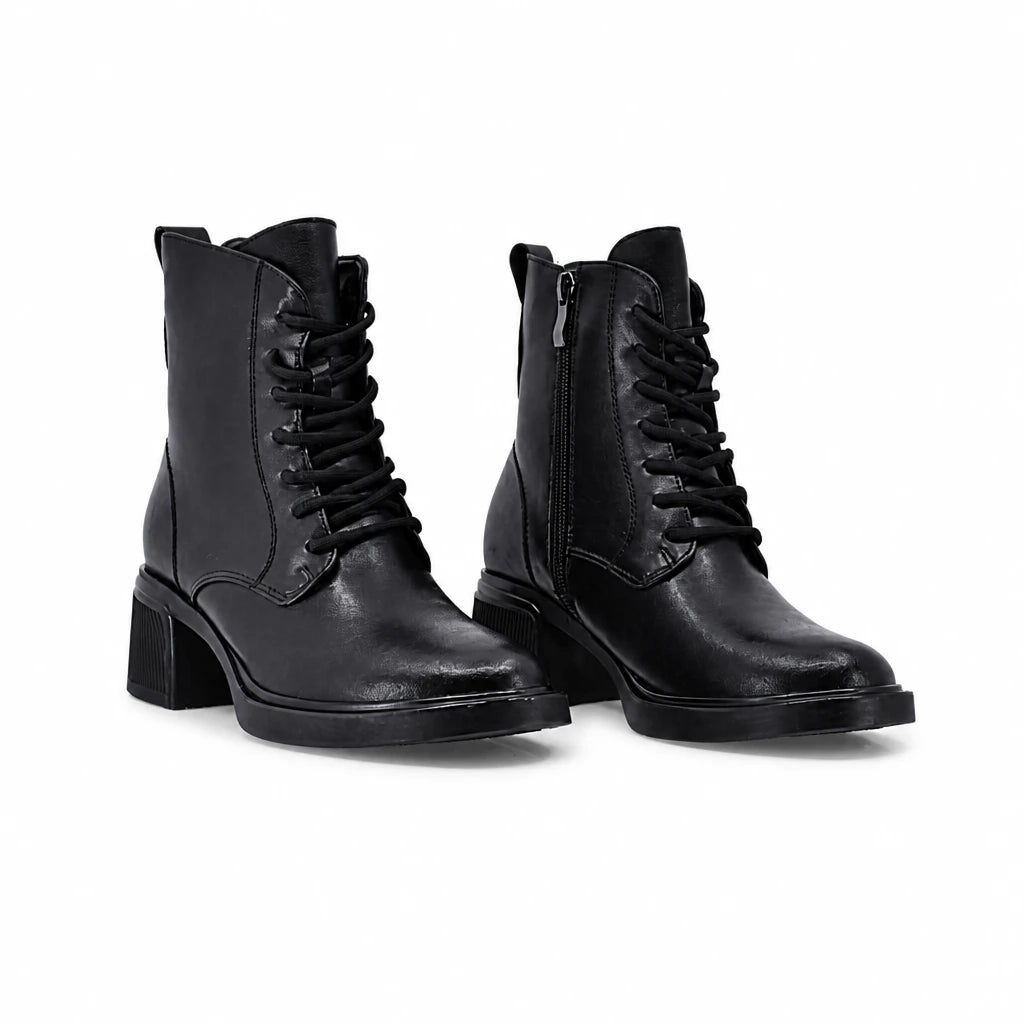 Ghete dama casual Anna Viotti piele naturala D106-3000-207 negre