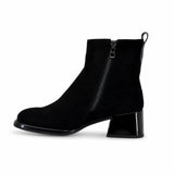 Botine dama elegante Anna Viotti piele intoarsa D106-25102-F3102 negre