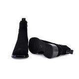 Botine dama elegante Anna Viotti piele intoarsa D106-25102-F3102 negre
