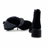 Ghete dama ecasual Anna Viotti piele intoarsa D106-F11239-A602 negre