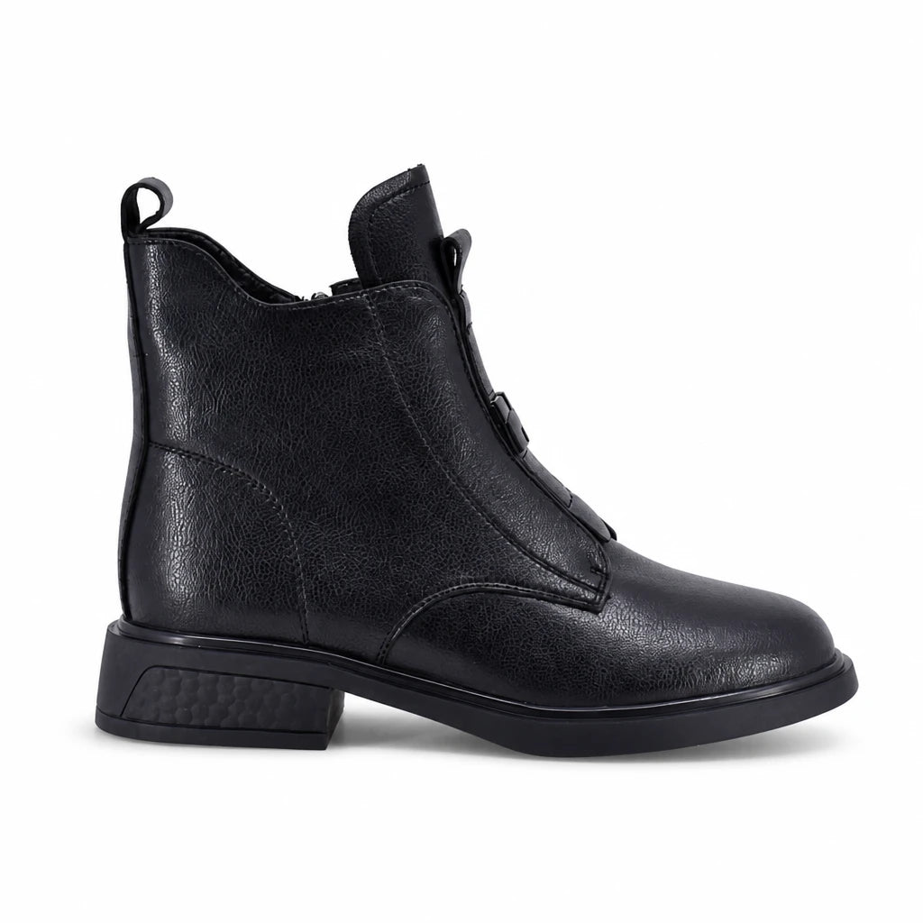Ghete dama casual Anna Viotti piele naturala D106-F11851-T6152-1 negre