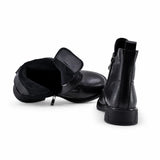 Ghete dama casual Anna Viotti piele naturala D106-F11851-T6152-1 negre