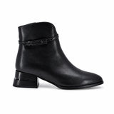 Botine dama elegante Anna Viotti piele naturala D106-F12112-A1210 negre