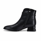 Botine dama elegante Anna Viotti piele naturala D106-F12112-A1210 negre