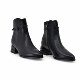 Botine dama elegante Anna Viotti piele naturala D106-F12112-A1210 negre