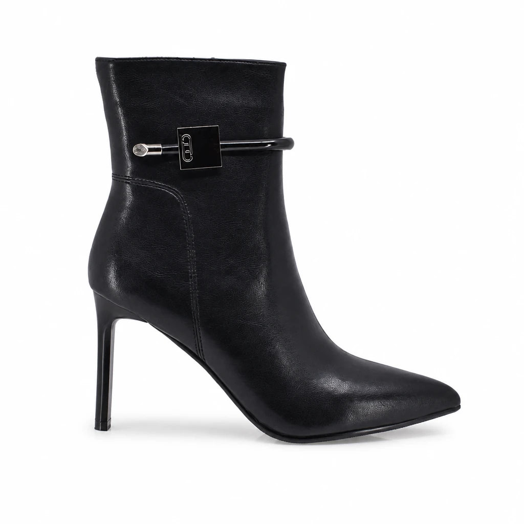 Botine dama elegante Anna Viotti piele naturala D106-HW059-X347 negre