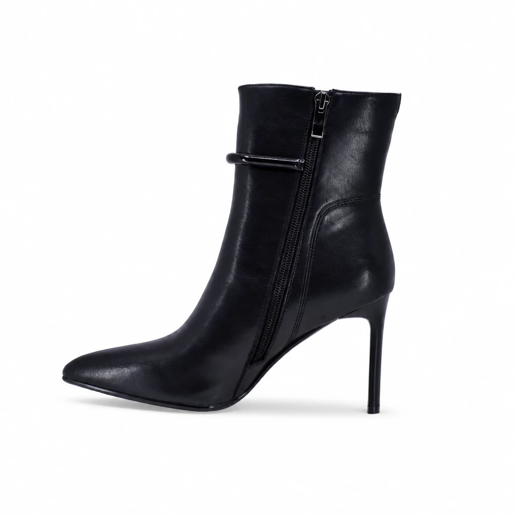 Botine dama elegante Anna Viotti piele naturala D106-HW059-X347 negre