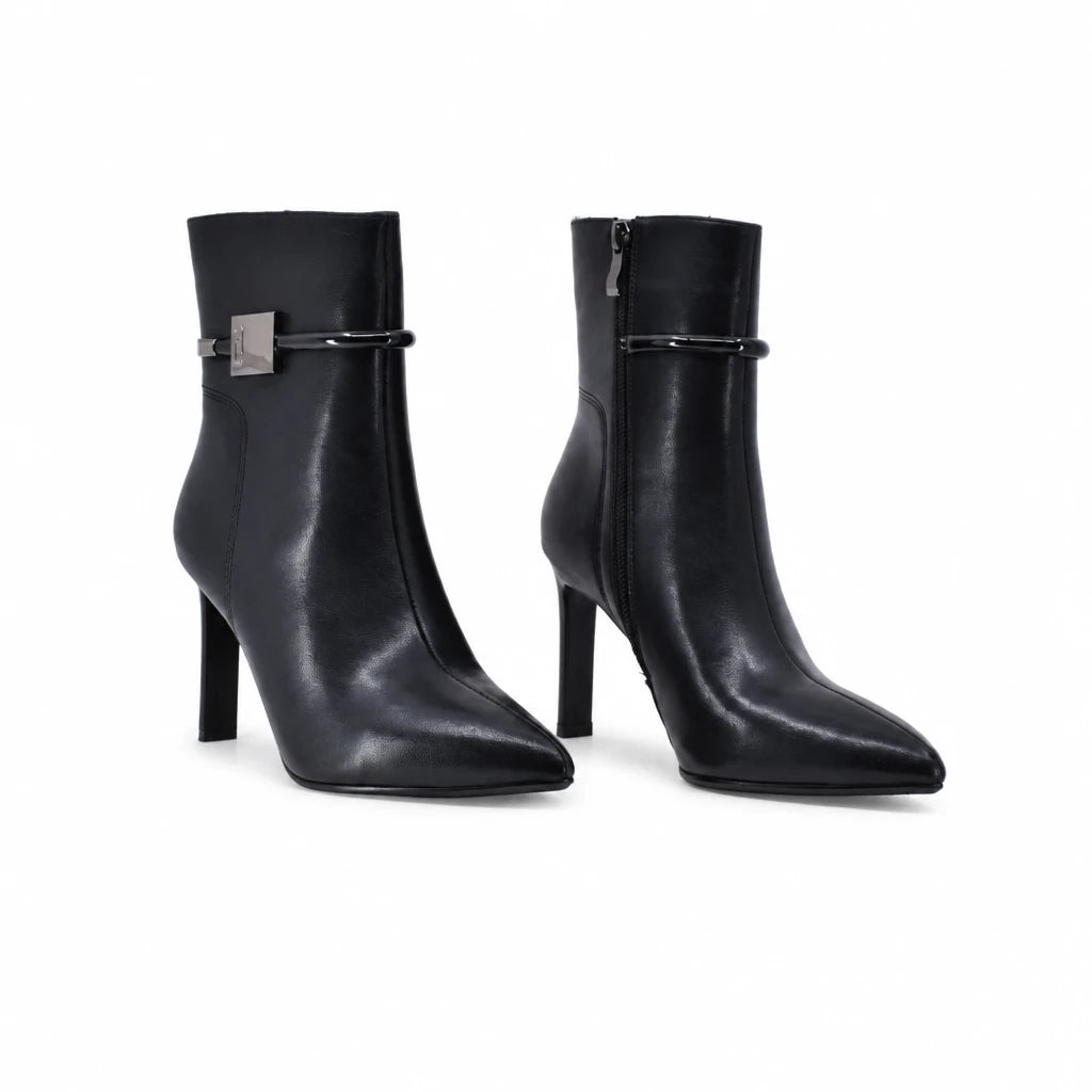 Botine dama elegante Anna Viotti piele naturala D106-HW059-X347 negre