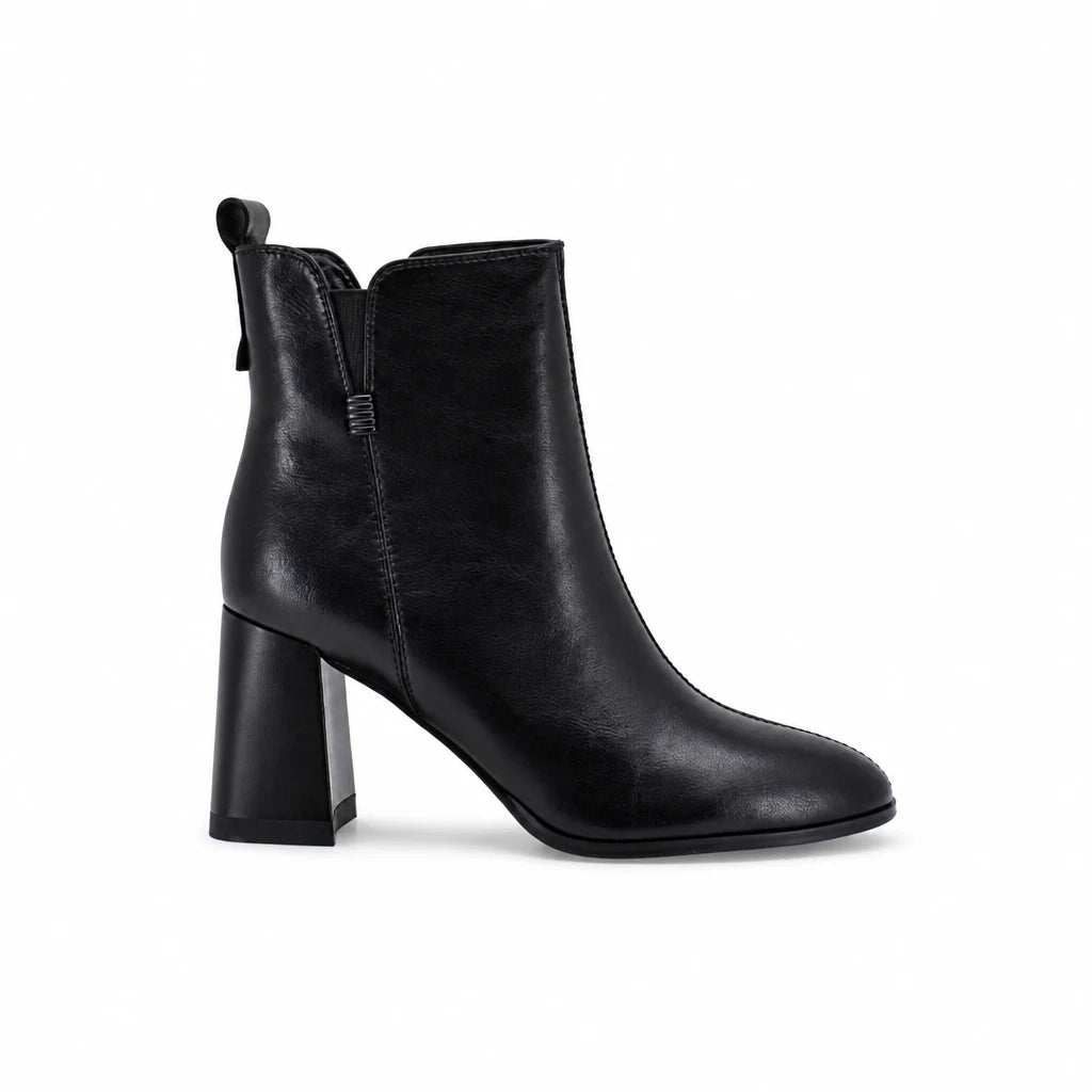 Botine dama elegante Anna Viotti piele naturala D106-M572-Q478-6 negre