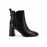 Botine dama elegante Anna Viotti piele naturala D106-M572-Q478-6 negre