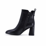Botine dama elegante Anna Viotti piele naturala D106-M572-Q478-6 negre