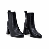 Botine dama elegante Anna Viotti piele naturala D106-M572-Q478-6 negre