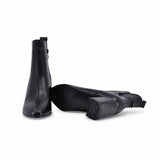 Botine dama elegante Anna Viotti piele naturala D106-M572-Q478-6 negre