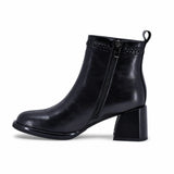 Botine dama elegante Anna Viotti piele naturala D106-M1593-Q1370-1 negre