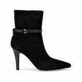 Botine dama elegante Anna Viotti piele intoarsa D106-Y10-X13 negre