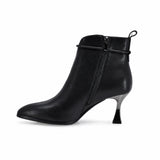 Botine dama elegante Anna Viotti piele naturala D106-8H256-RH1808V-HA negre
