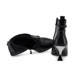 Botine dama elegante Anna Viotti piele naturala D106-8H256-RH1808V-HA negre