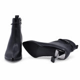 Botine dama elegante Anna Viotti piele naturala D106-8H256-RH1808V-HA negre