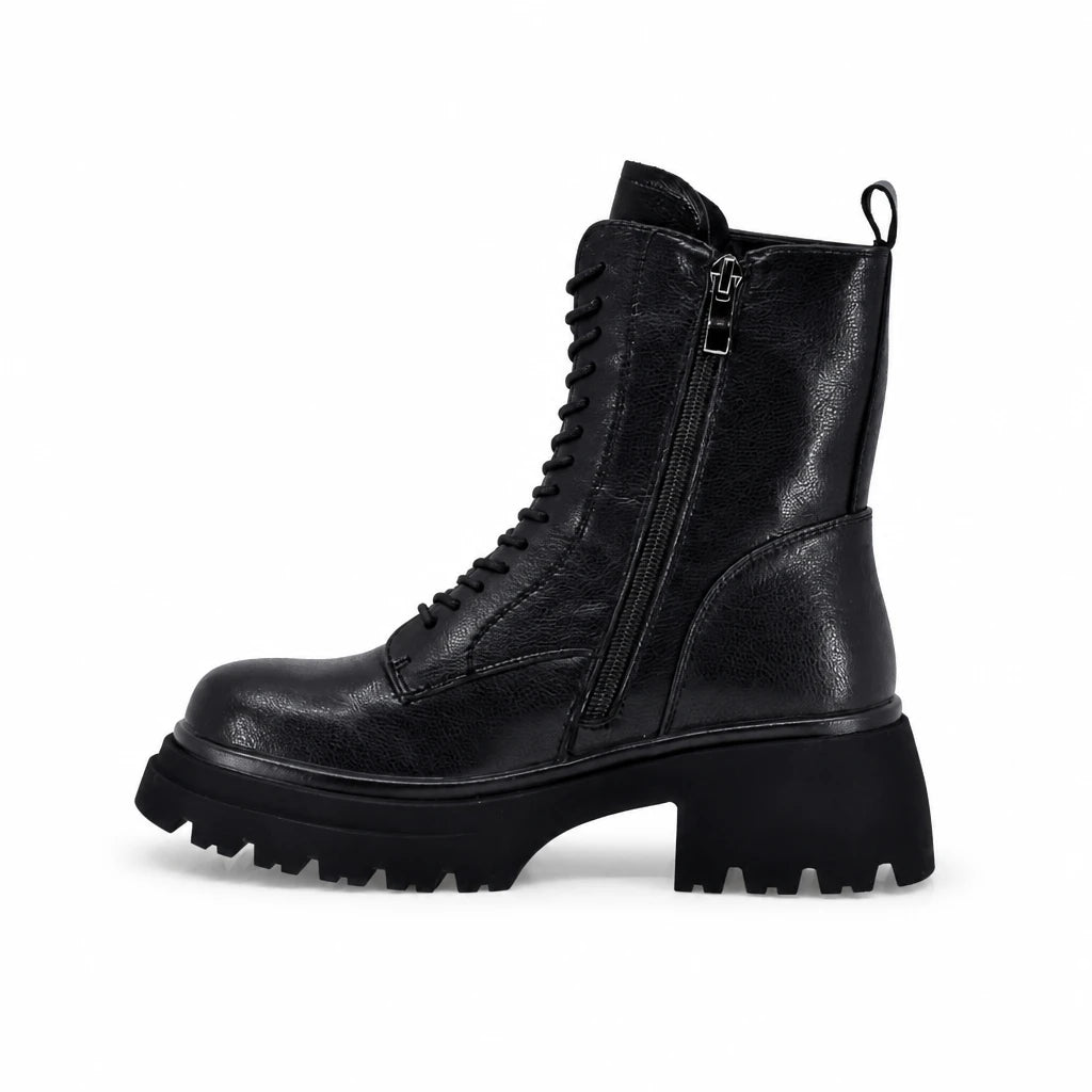 Ghete dama casual Anna Viotti piele naturala D106-F12610-A1496-1 negre