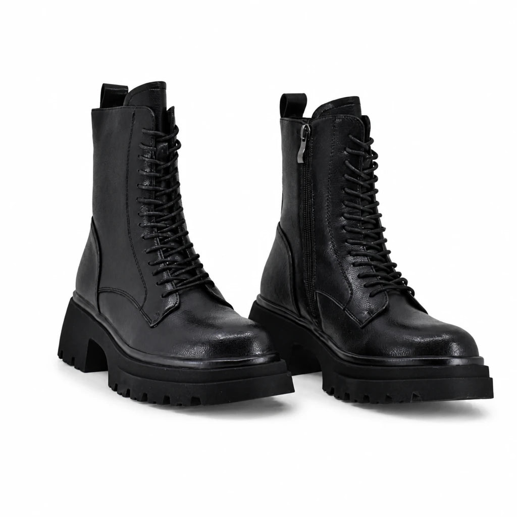 Ghete dama casual Anna Viotti piele naturala D106-F12610-A1496-1 negre